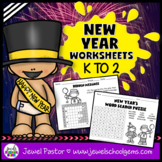 New Years 2024 Activities | New Years Worksheets Kindergar