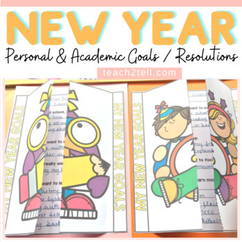 Preview of New Years 2024 Activities Writing Resolutions and Goals