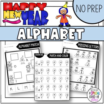Preview of New Years 2024 Alphabet worksheets