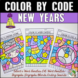 New Years Coloring Sheet 2024 | New Years Color by Code Ac