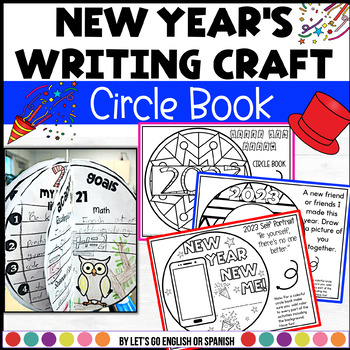Preview of New Years 2024 Craft Writing Activity | New Years Resolution and Academic Goals