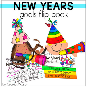 Preview of New Year Goals 2024 New Years Resolution Craft Flip Book