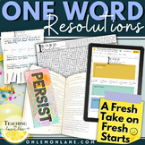 New Years 2023 One Word Resolution Goal Setting Activity B