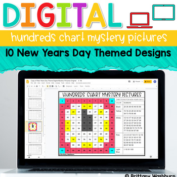 Preview of New Years 2024 Pixel Art Mystery Pictures in Digital Hundreds Charts