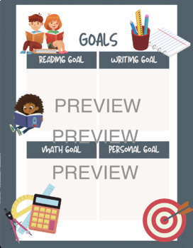 Preview of New Years 2023- Simple Goal Setting Worksheet 