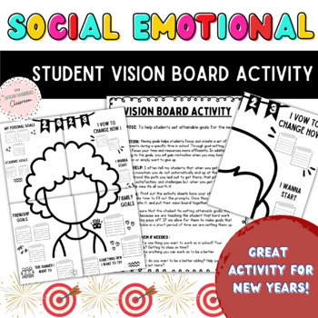 Vision board Clip Art by Calm and Kind teachers