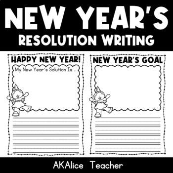 New Years 2023 Writing Resolutions and Goals Activities Printable