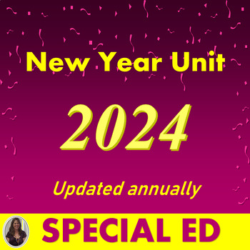 Preview of New Years 2024 for Special Education PRINT AND DIGITAL Holidays