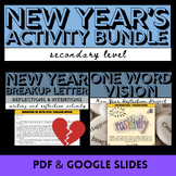 New Years 2024 Activities Bundle Secondary New Year Lesson