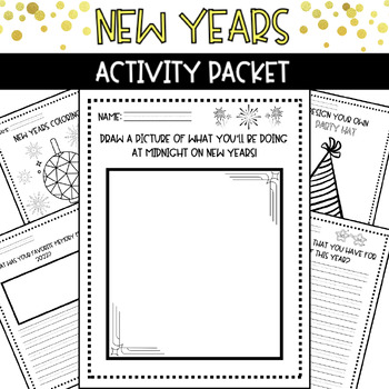 Preview of New Years 2024 Activity Packet - NO PREP Printable