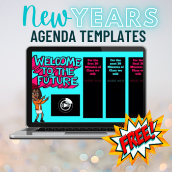 Preview of New Years 2024 Agenda Template Google Slides | Editable 