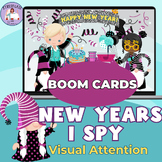 New Years 2024 Boom Cards I Spy Visual Attention and Memory Game