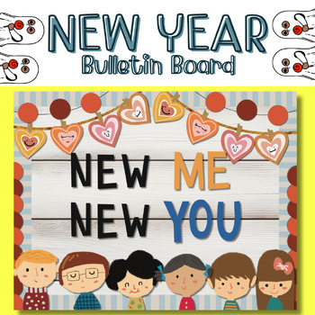 Preview of New Years 2024 Bulletin Board or Door Kit-Children theme