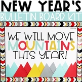 New Years 2024 Bulletin Board or Door Kit - Mountains Theme