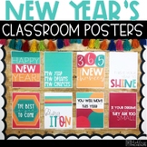 New Years 2024 Classroom Posters - 5 Minute Bulletin Board!