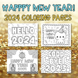 New Years 2024 Coloring Page - Art Activity - New Year