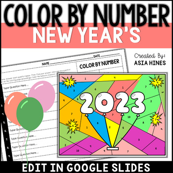 Preview of New Years 2024 Coloring Sheet Template