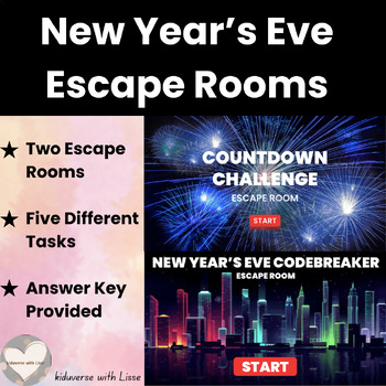 Preview of New Years 2024 Digital Escape Rooms