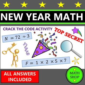 Preview of New Years 2024 Math Crack the Code