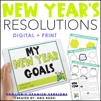 Preview of New Years 2024 | New Years Resolution 2024 Digital | Google Slides™