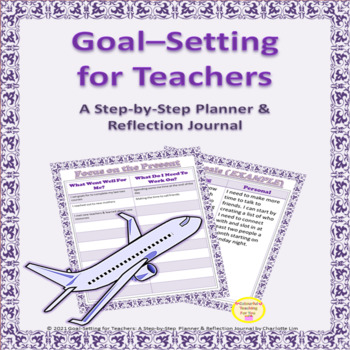Preview of New Year Goal Setting 2024 Resolution Template Sheets Teacher Planner Printable