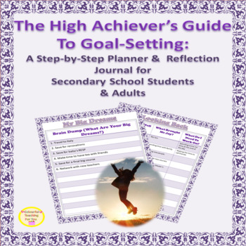 Preview of New Year Goal Setting 2024 Resolution Template Sheets for High School Students
