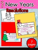 New Years 2024 Resolutions NO PREP Crafts Bulletin Board N