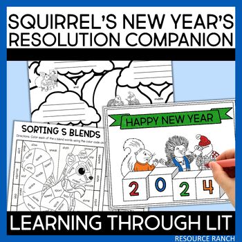 Preview of Squirrel's New Year's Resolution Activities New Years 2024