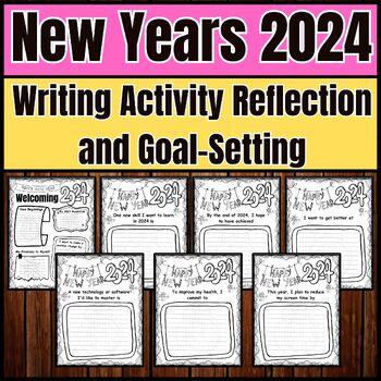 New Years 2024 Writing Activity Reflection and Goal-Setting | TPT