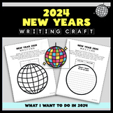 New Years 2024 Writing Craft Activity - What I want to do in 2024