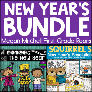 Preview of New Years Activities Book Companions Crafts Reading Comprehension Writing