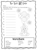 New Years Activity ABC Order