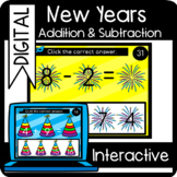 New Years Addition and Subtraction Interactive Slides l Go