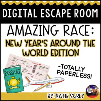 Preview of New Year's Around the World DIGITAL Escape Room: Amazing Race Breakout