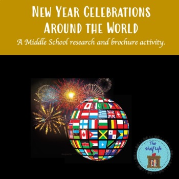 New Years Around the World social studies project with interactive