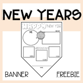 New Years 2024 Banner Pennant FREEBIE