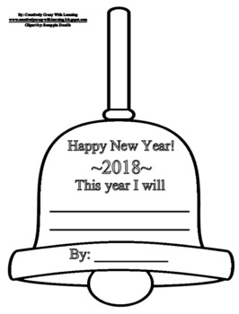 Preview of New Year's Bell Craftivity Freebie!