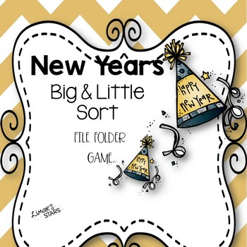 Preview of New Years Big & Little Sort File Folder Game