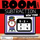 New Years Boom Cards™ Subtraction Facts Set 1