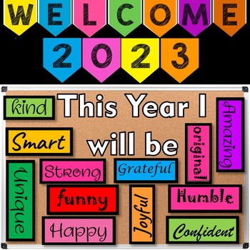Preview of New Years Bulletin Board Decor - New Years Door kit