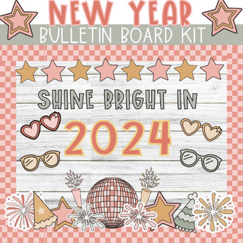 Preview of New Years Bulletin Board Kit, January Bulletin Board, Happy New Year
