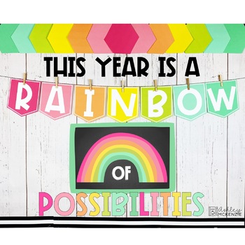 Back to School Bulletin Board Kit - Rainbow Theme by Ashley McKenzie