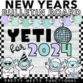 New Years Bulletin Board Set - Trendy Bright Retro Theme w