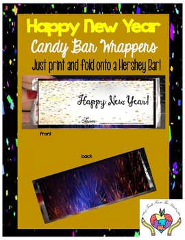 Preview of New Years Candy Bar Wrapper