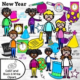 New Years Clipart {Accents: Party Horns, Balloons, Clocks,
