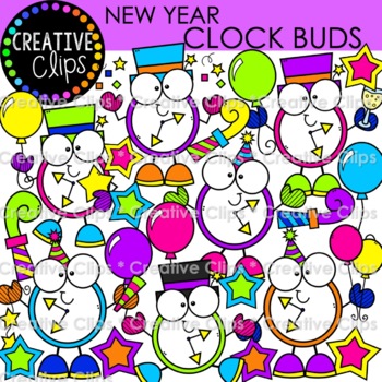 Preview of New Years Clipart Buds {New Years Eve Clipart}