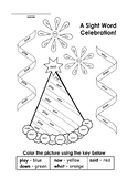 New Year Celebration, Color by Sight Words - Set of Three