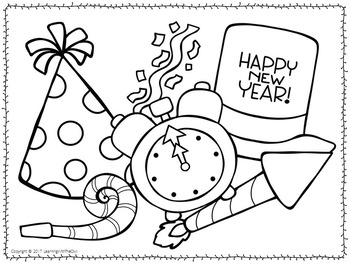 Download New Years Coloring Pages FREEBIE by Learning with the Owl ...