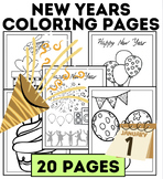 New Years Coloring Pages | Happy New Year | 20 Pages