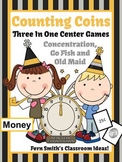 New Years Money Coins Only Center Games for Go Fish Old Ma